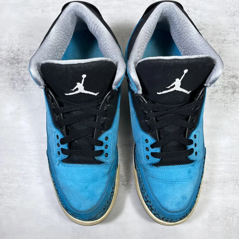 Nike Air Jordan 3 Retro Basketball Shoes - Men's Size 10.5 - Powder Blue - 13606